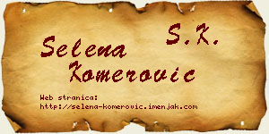 Selena Komerović vizit kartica